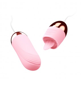 XIUXIUDA - Licking Tongue Thrusting Dual Vibrator Eggs (USB Power Supply)